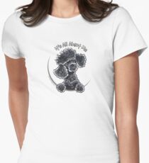 Black Toy Poodle IAAM Women's Fitted T-Shirt
