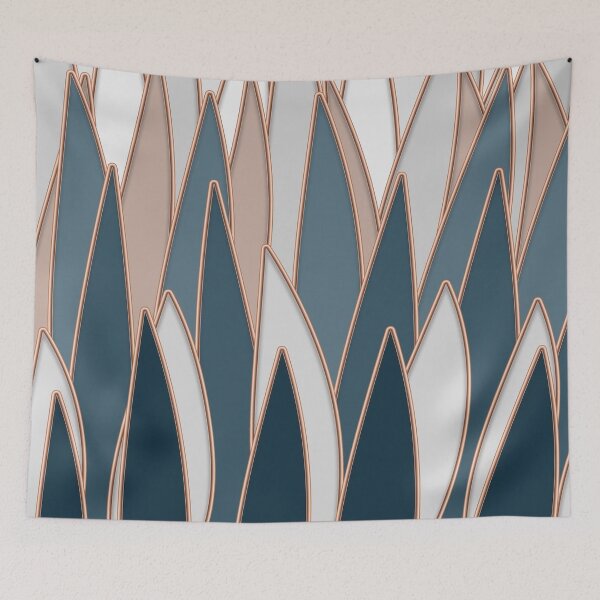 Item preview,  Minimalistic Navy Abstract Shapes with Copper Edges designed and sold by Robin Jensen.