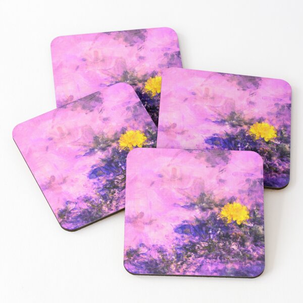 Item preview, Yellow blossom in the middle of pink painting designed and sold by Ingo Menhard.