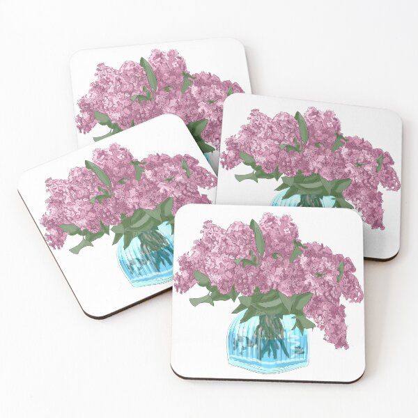 Item preview, vase with lilacs designed and sold by AvotArt.