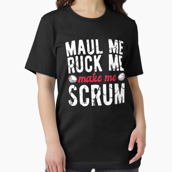 Vista previa del artículo con la obra «Rugby Maul Me Ruck Me Hazme Scrum Funny Rugby Pun», diseñado y vendido por Dan66.