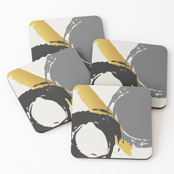Item preview, Black and Gold Abstract Brush Strokes AP178-1 designed and sold by DuckyRubin.