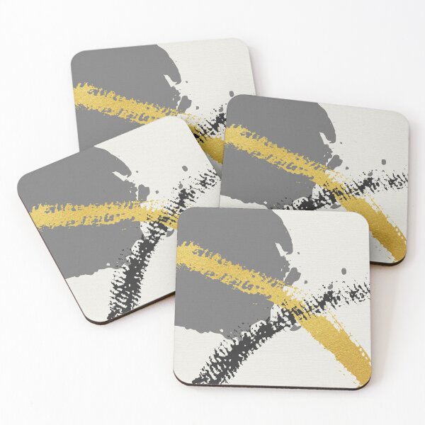 Item preview, Black and Gold Abstract Brush Strokes AP178-2 designed and sold by DuckyRubin.