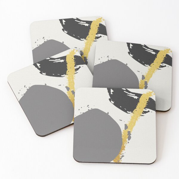 Item preview, Black and Gold Abstract Brush Strokes AP178-3 designed and sold by DuckyRubin.