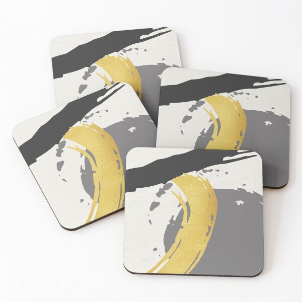 Item preview, Black and Gold Abstract Brush Strokes AP178-4 designed and sold by DuckyRubin.