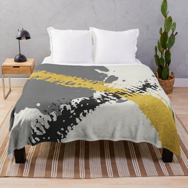 Item preview, Black and Gold Abstract Brush Strokes AP178-2 designed and sold by DuckyRubin.