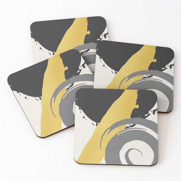 Item preview, Black and Gold Abstract Brush Strokes AP178-7 designed and sold by DuckyRubin.