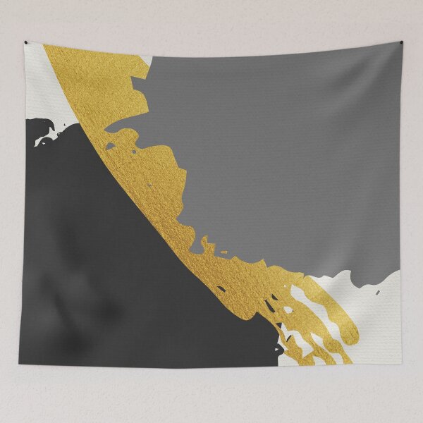Item preview, Black and Gold Abstract Brush Strokes AP178-6 designed and sold by DuckyRubin.