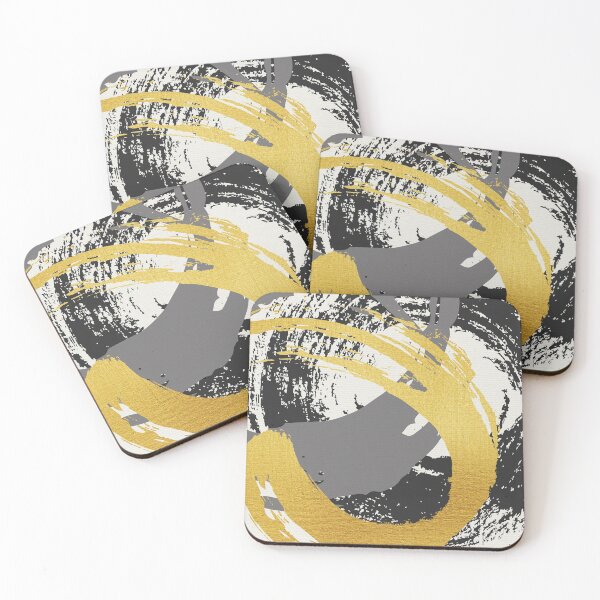 Item preview, Black and Gold Abstract Brush Strokes AP178-9 designed and sold by DuckyRubin.