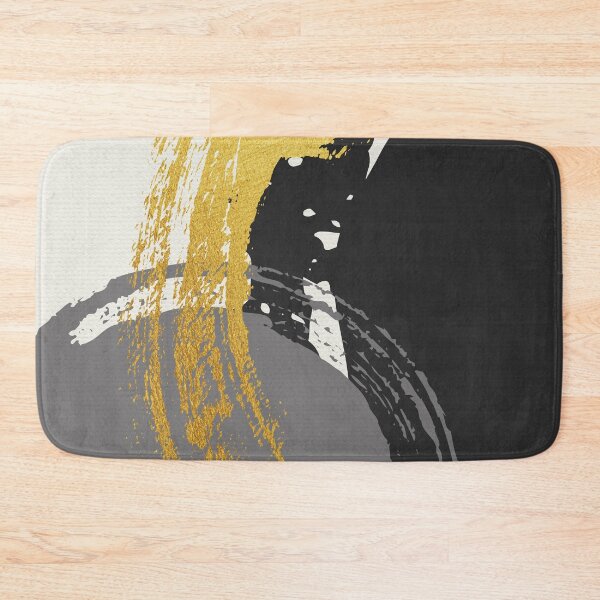 Item preview, Black and Gold Abstract Brush Strokes AP178-8 designed and sold by DuckyRubin.