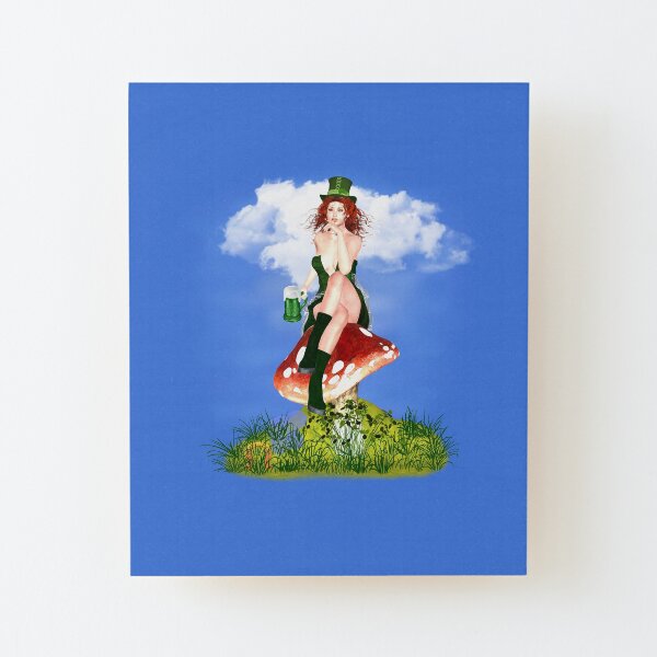 St. Patrick´s Day Design Red Pat Aufgezogener Druck auf Holz