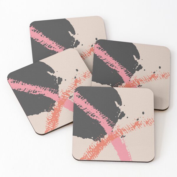 Item preview, Pink and Black Abstract Brush Strokes AP177-2 designed and sold by DuckyRubin.