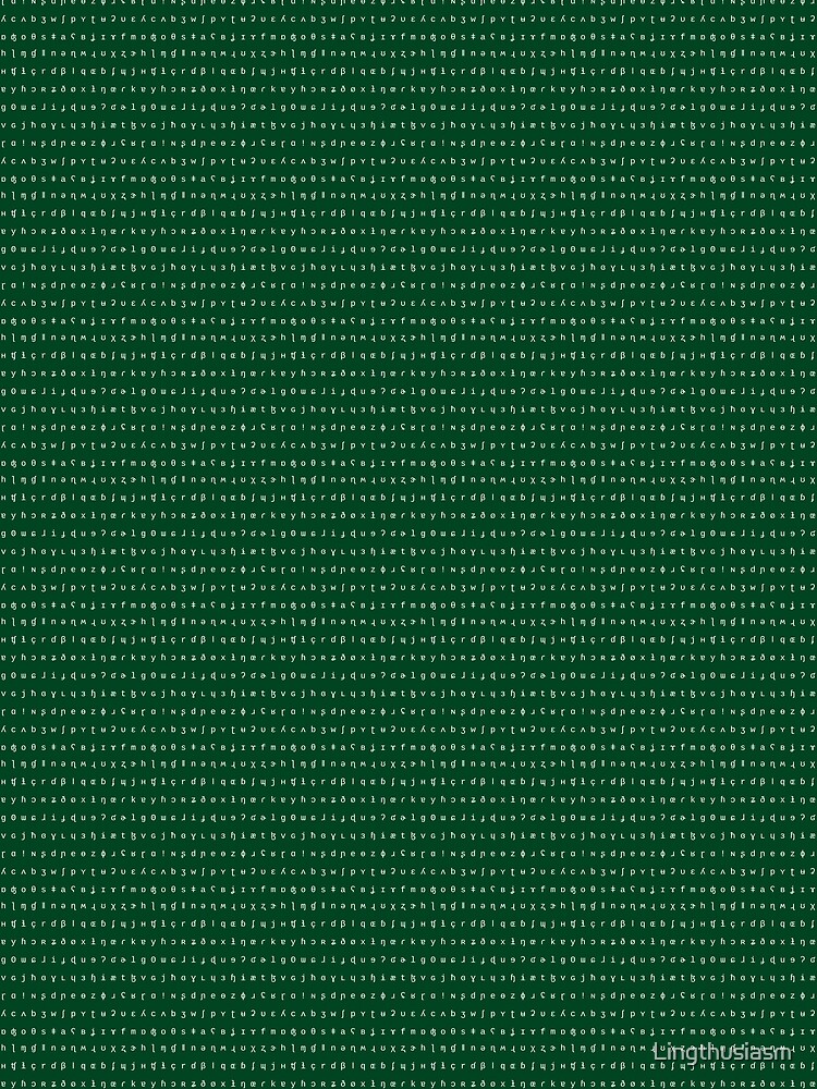 IPA scarf - forest green and white by Lingthusiasm