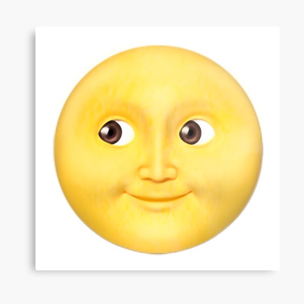 Moon Emoji Metal Print