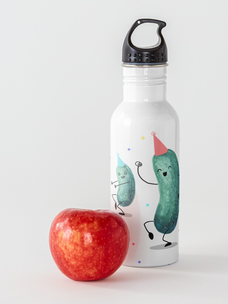 "Pickle Party!" Water Bottle for Sale by littleclyde Redbubble