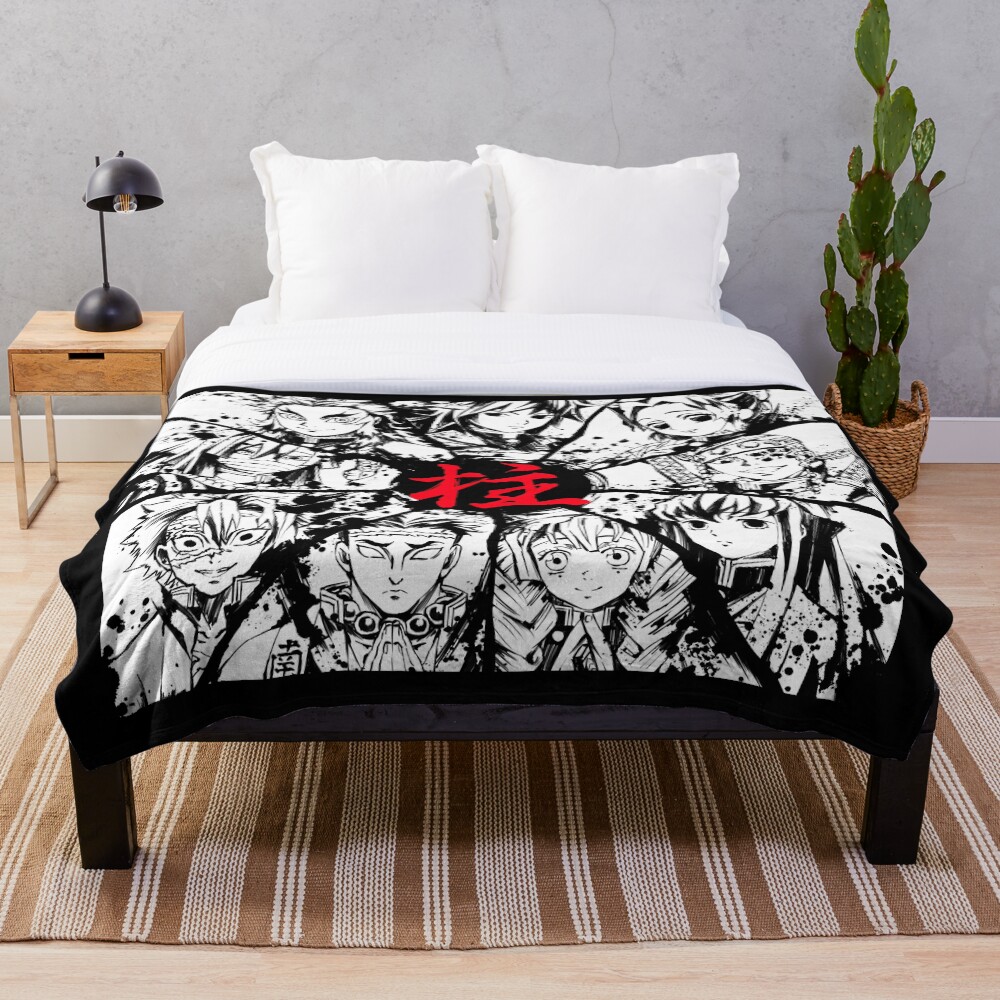 Kimetsu No Yaiba Pilars Throw Blanket
