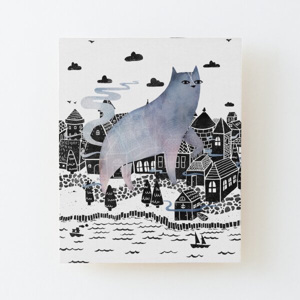 The Fog Wood Mounted Print