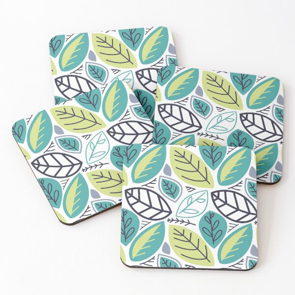 Item preview, Green Blue Abstract Leaves designed and sold by AnastasiaDesign.