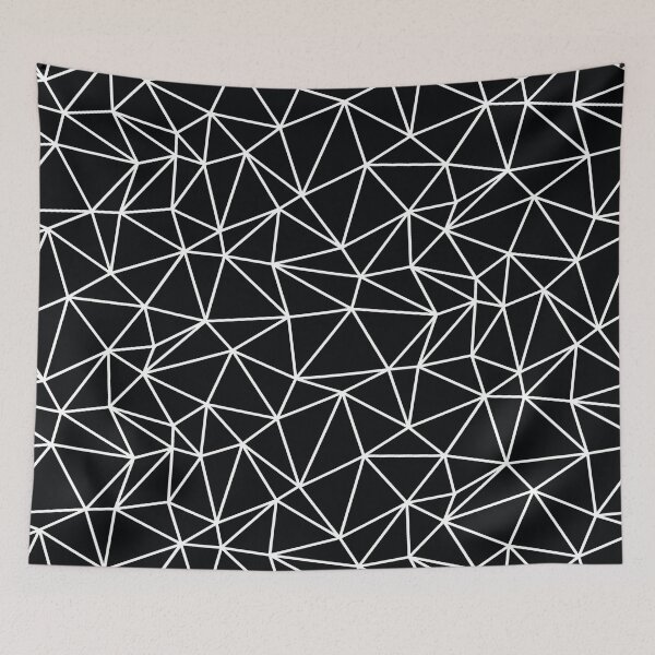 Item preview, Black And White Triangle Geometric Line Pattern designed and sold by sleeplessstudio.