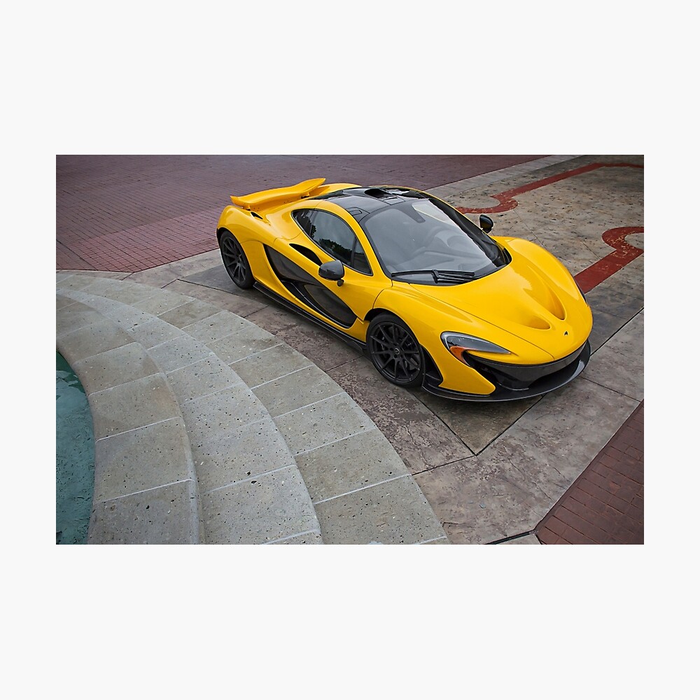 Gelber Mclaren P1 Supercar Poster Von Axion23 Redbubble