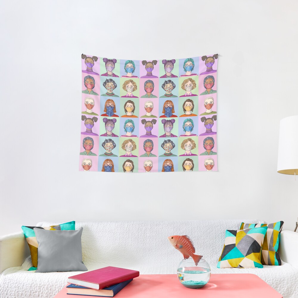 Face Mask Fashion Tapestry