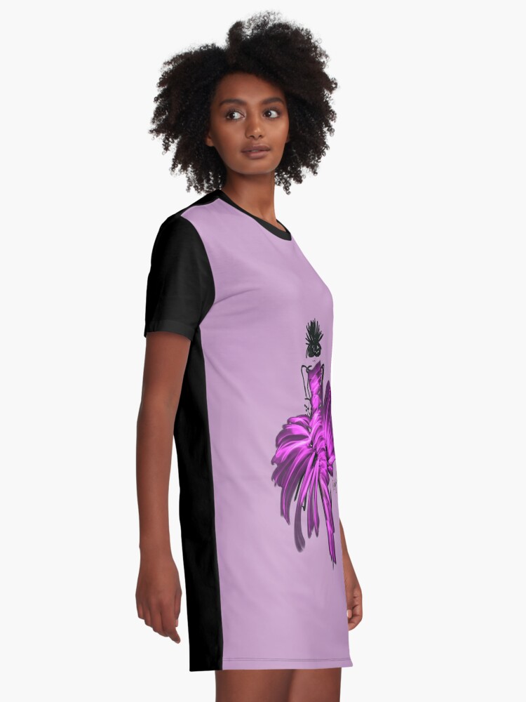 long sleeve graphic t shirt dress