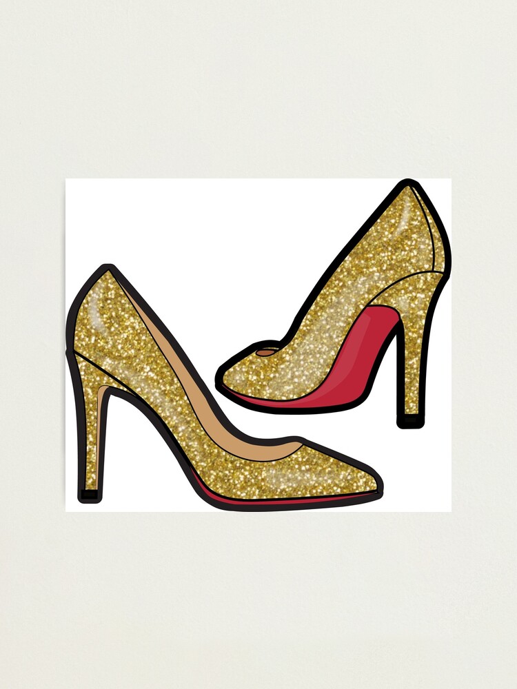 gold glitter red bottoms