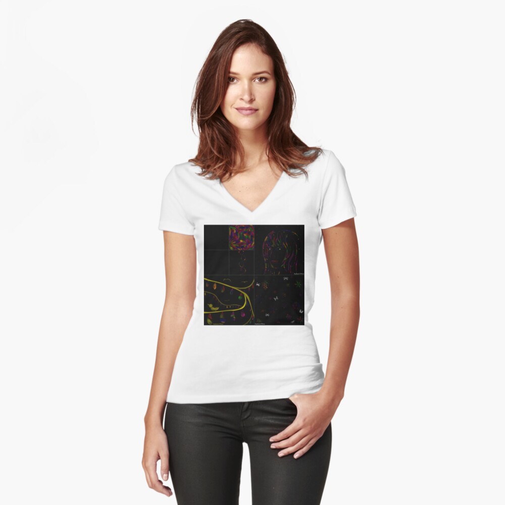Item preview, Fitted V-Neck T-Shirt designed and sold by StephOBrien.