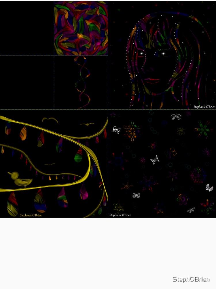 Thumbnail 3 of 3, Racerback Tank Top, Subtracting Night from Rainbows, full collection designed and sold by StephOBrien.
