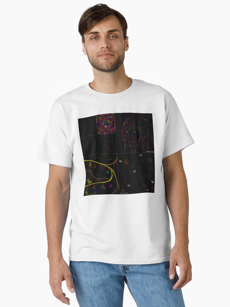 Thumbnail 1 of 7, Classic T-Shirt, Subtracting Night from Rainbows, full collection designed and sold by StephOBrien.