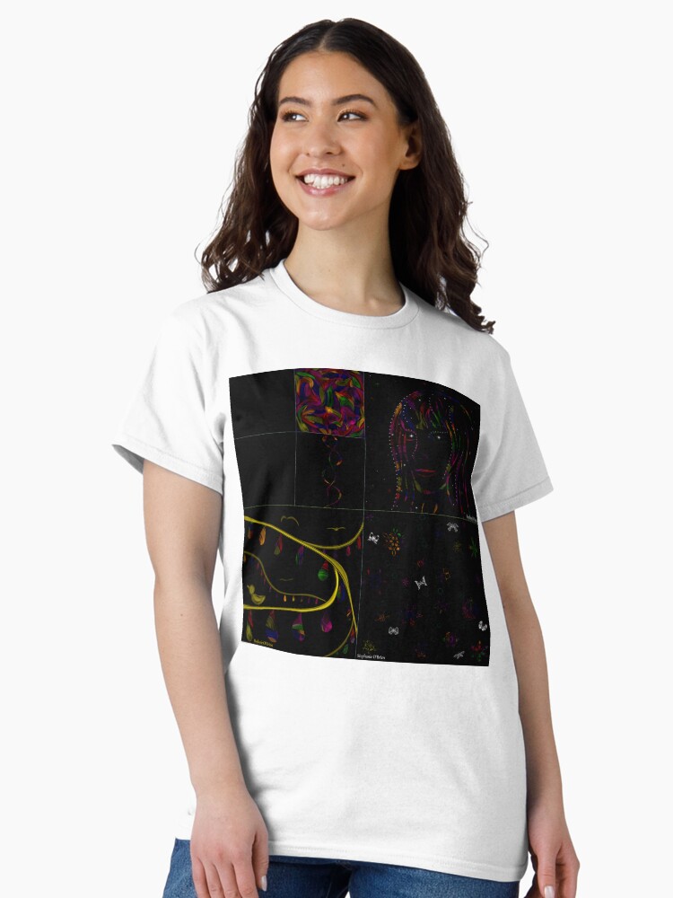 Thumbnail 2 of 7, Classic T-Shirt, Subtracting Night from Rainbows, full collection designed and sold by StephOBrien.