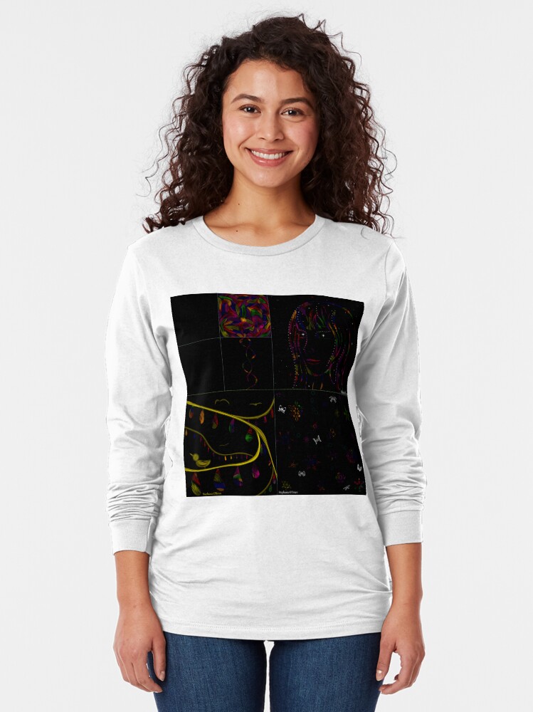 Thumbnail 2 of 5, Long Sleeve T-Shirt, Subtracting Night from Rainbows, full collection designed and sold by StephOBrien.