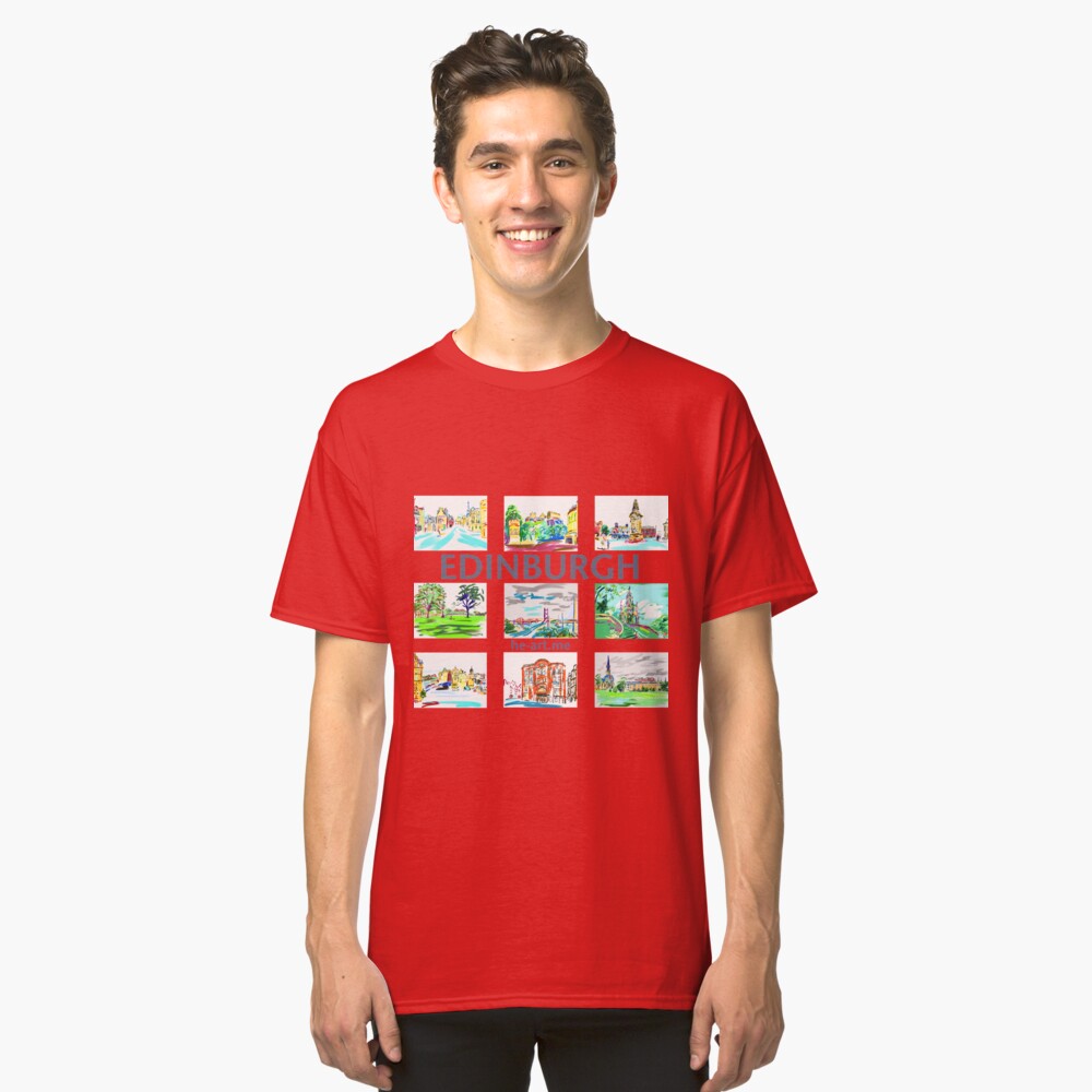 Edinburgh in a panel of 9 at full colour Classic T-Shirt