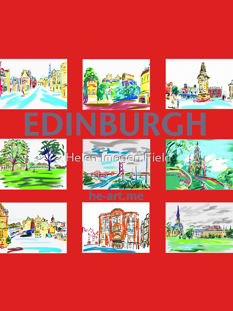 Edinburgh in a panel of 9 at full colour by imogenart