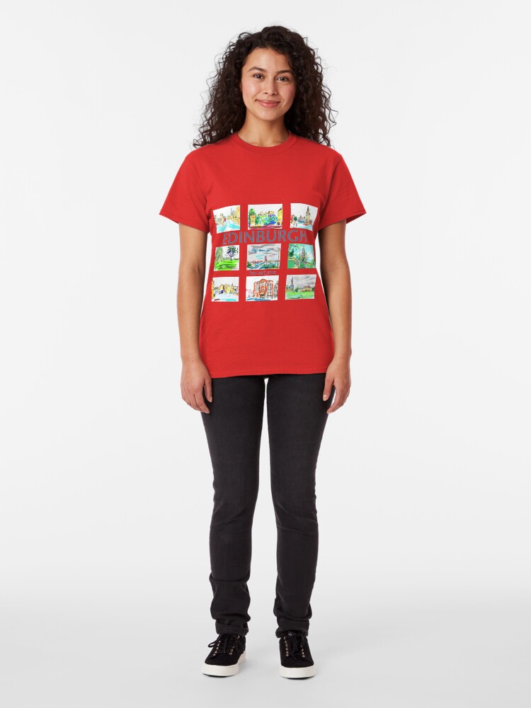 Alternate view of Edinburgh in a panel of 9 at full colour Classic T-Shirt
