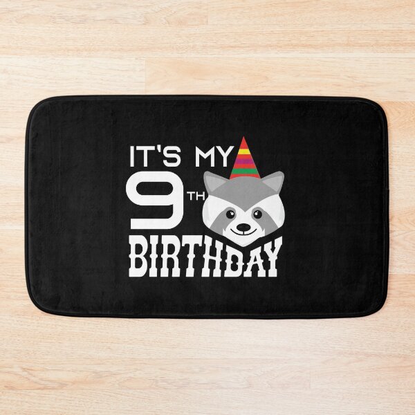 Item preview, It's My 9th Birthday 9 Years Old Raccoon Child B-day Party graphic designed and sold by Grabitees.