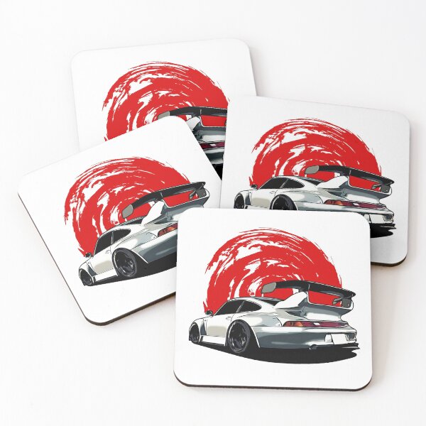 Item preview, Ivory White RWB 964 Rear SIde With Red Sun designed and sold by Enthusiast Designs.