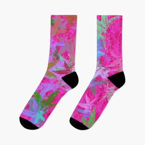 Item preview, Hot Pink Autumn Leaves designed and sold by AntiqueImages.