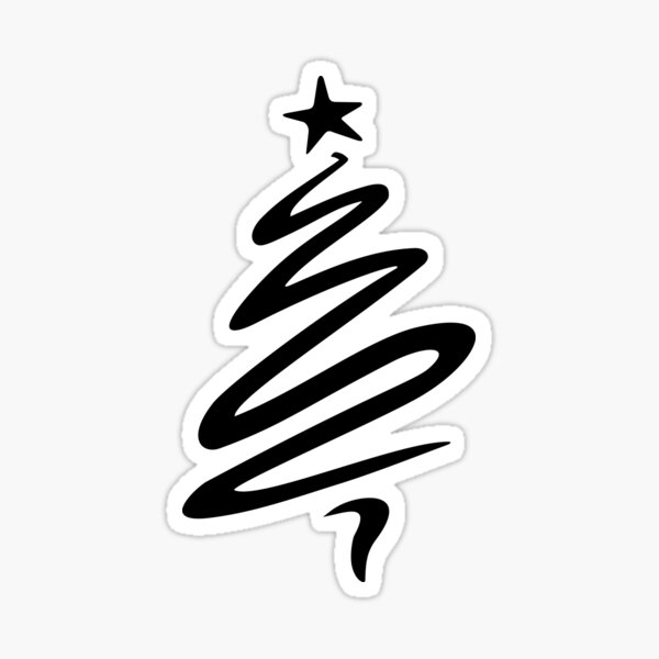 Merry Christmas Tree Sticker