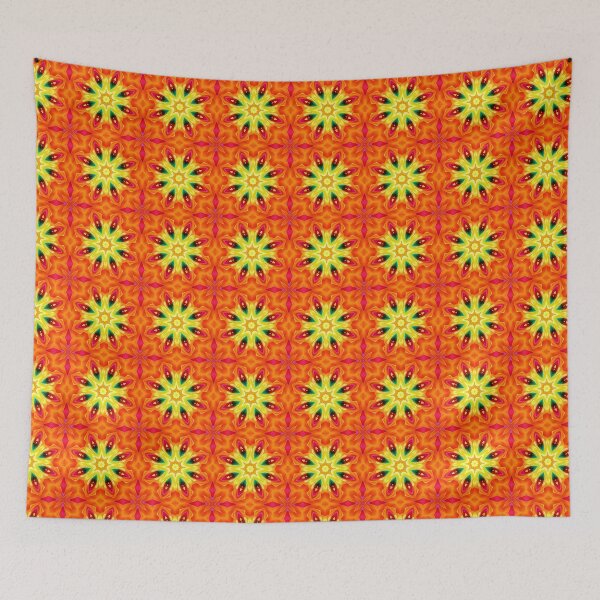 Item preview, Bohemian Orange Bright Flowers 10499 designed and sold by Vassia Sarri.