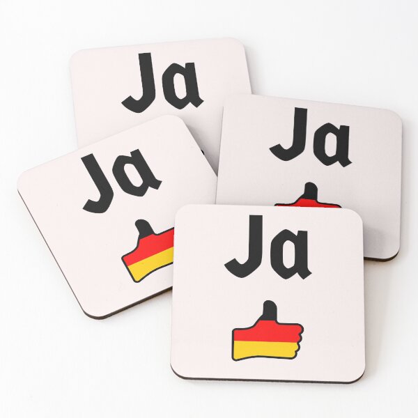 Item preview, Ja Yes Black Writing German Deutsch Flag Thumbs Up designed and sold by Time4German.