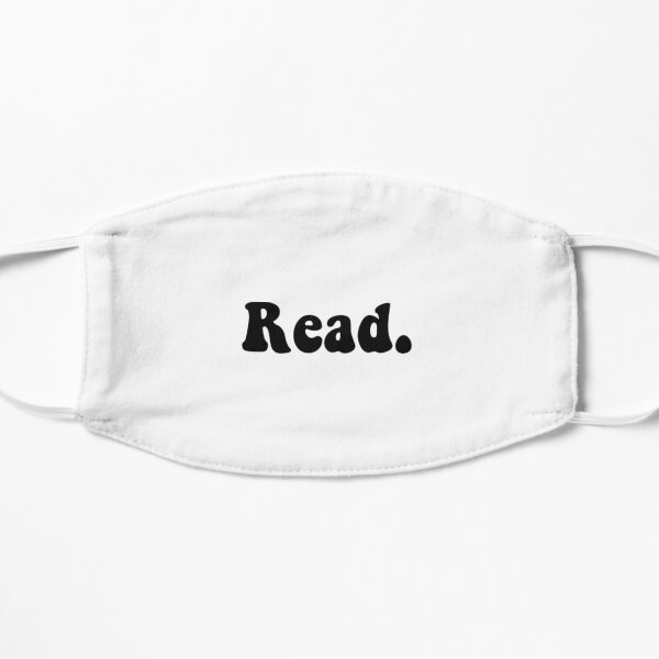 Read groovy black Flat Mask