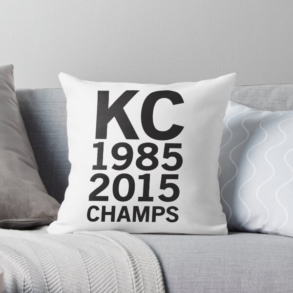 KC Royals 2015 Champions LARGE BLACK FONT Throw Pillow