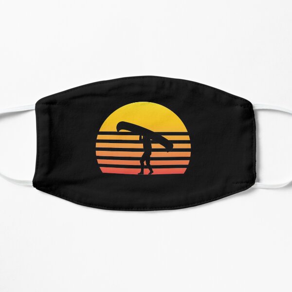 Retro Sunset Canoeing Gift Kayak Paddling Lover Mask
