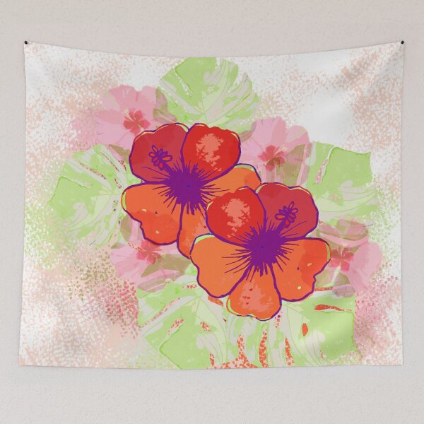 Item preview, Hibiscus Flowers collage designed and sold by RanitasArt.