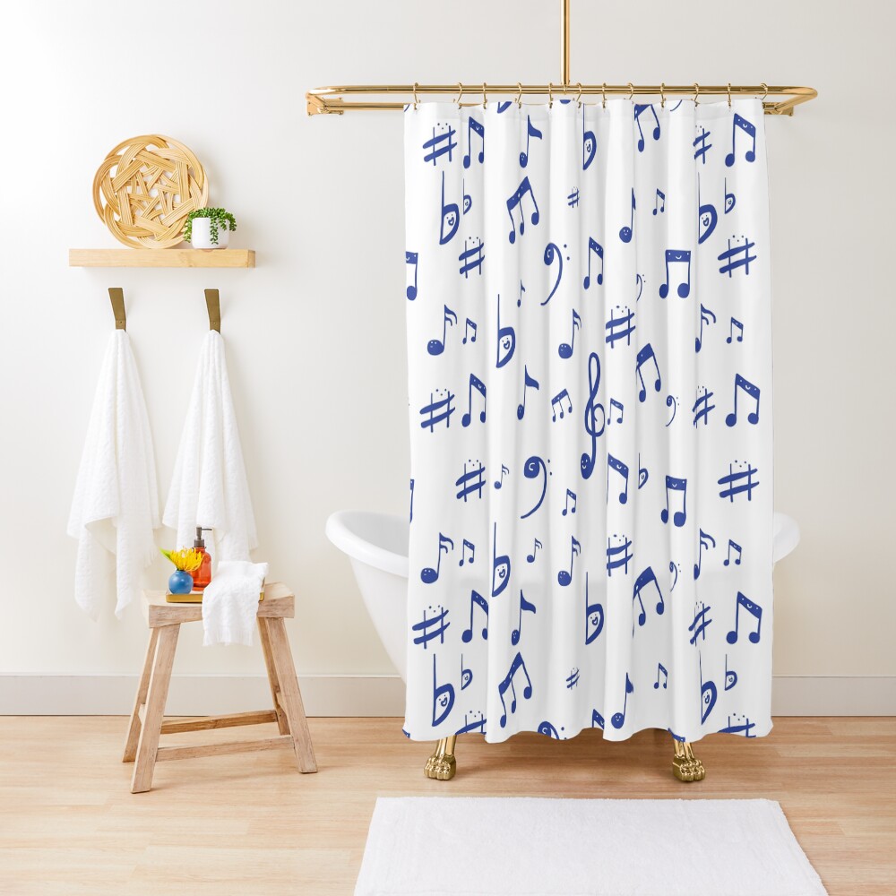 "Happy Music" Shower Curtain for Sale by JuliaPoult Redbubble