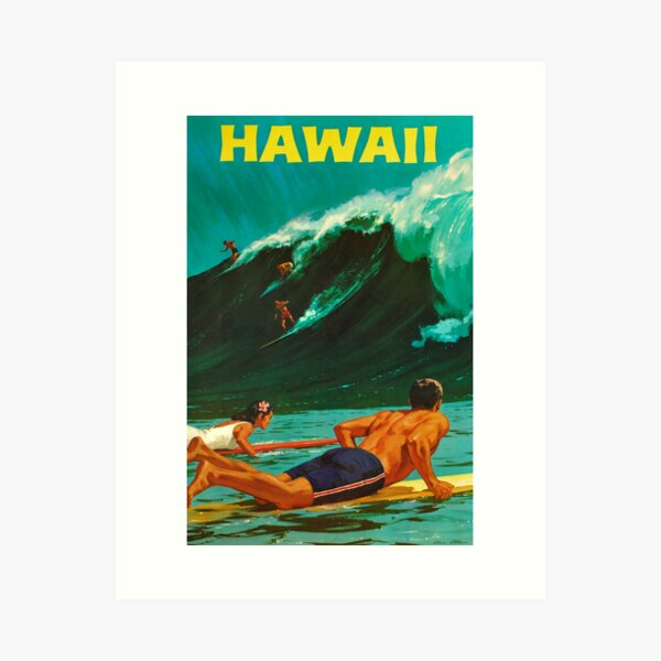 Item preview, Hawaii vintage travel poster designed and sold by stickart-marek.