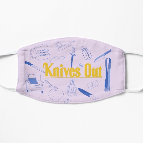 Knives Out Illustrated Poster Flat Mask