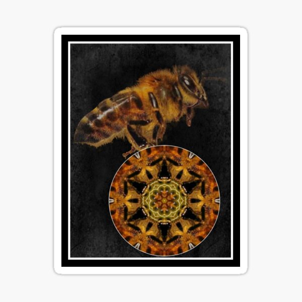 bee mandala Sticker