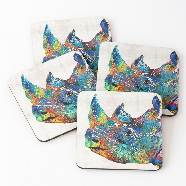Item preview, Rhino Rhinoceros Art - Looking Up - By Sharon Cummings designed and sold by Sharon Cummings Art.